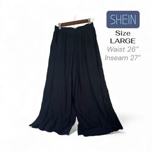 SHEIN Black Flare & Wide Leg Pants Size Large